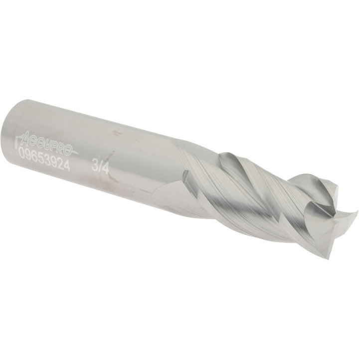 3/4" 3-Flute Solid Carbide Square End Mill - Accupro 12182121