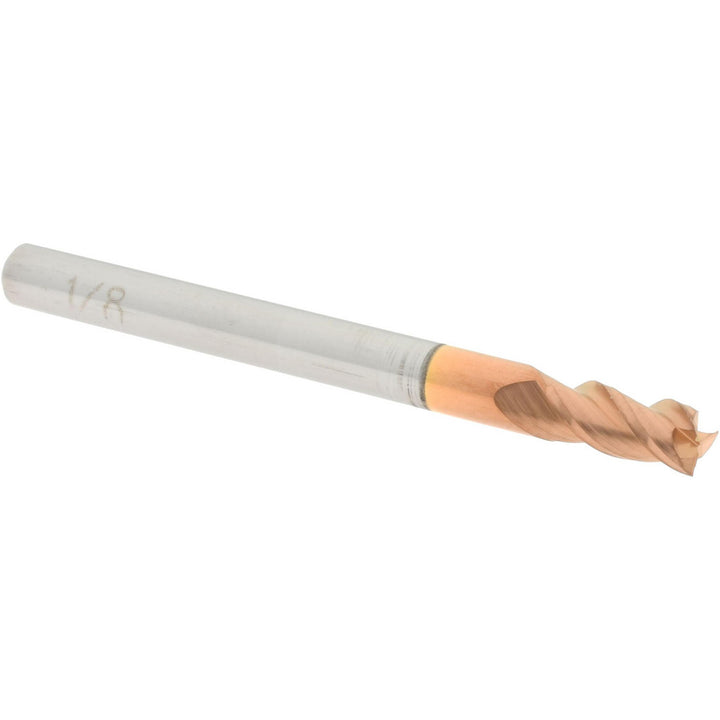 1/8" 3-Flute Solid Carbide Square End Mill, TiCN - Accupro 12182158