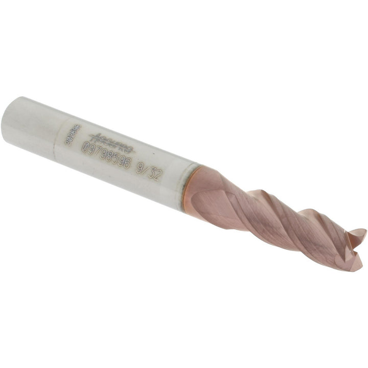 9/32" 3-Flute Solid Carbide Square End Mill, TiCN - Accupro 12181975