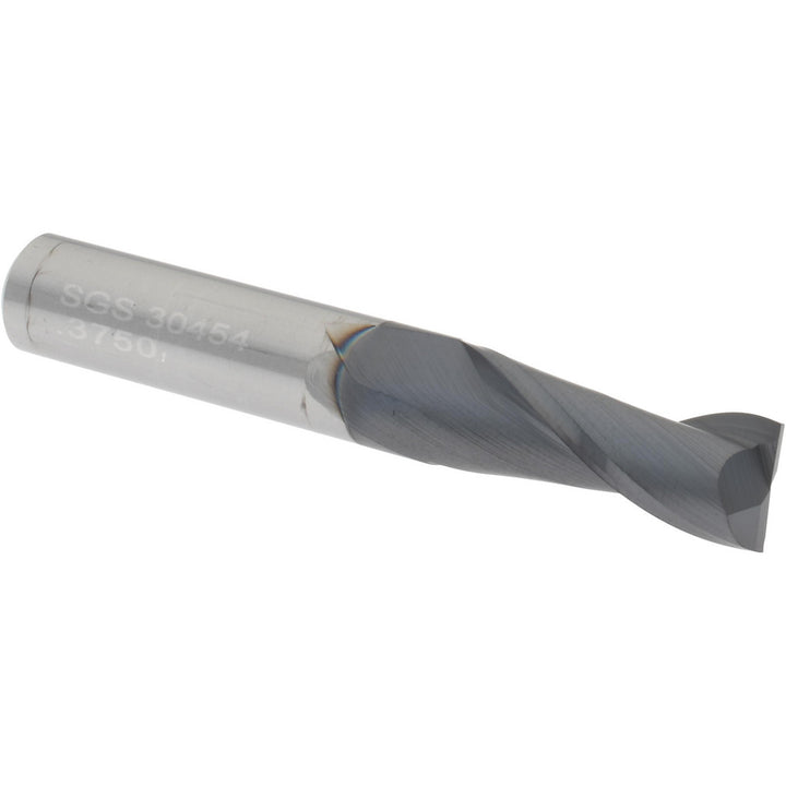 3/8" 2-Flute Solid Carbide Square End Mill, AlTiN - SGS 30454