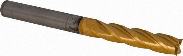 3/8" 4-Flute Solid Carbide Square End Mill, TiN - SGS 31864