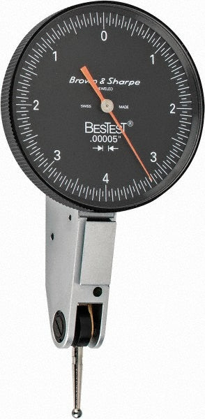 0.0080" Dial Indicator, 0.000050" grad - TESA Brown & Sharpe 599-7033-5