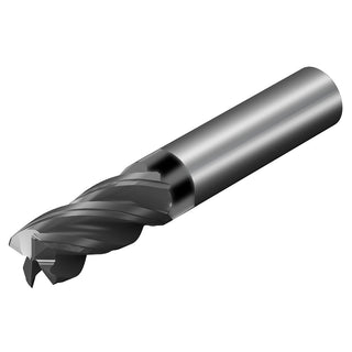 1/4" 4-Flute Solid Carbide Corner Radius End Mill, AlTiN - Sandvik Coromant 8036181