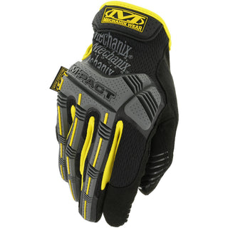2X-Large Black; Yellow Leather Impact Gloves - Mechanix Wear MPT-01-012