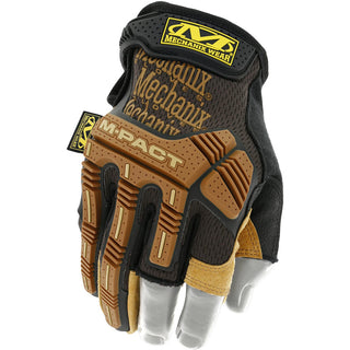 Large Brown Leather Impact Gloves - Mechanix Wear LFR-75-010