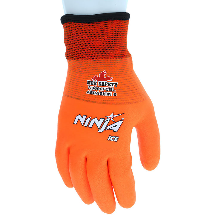 Medium Orange Acrylic; Terry Cut & Puncture-Resistant Gloves - MCR Safety N9690FCOM