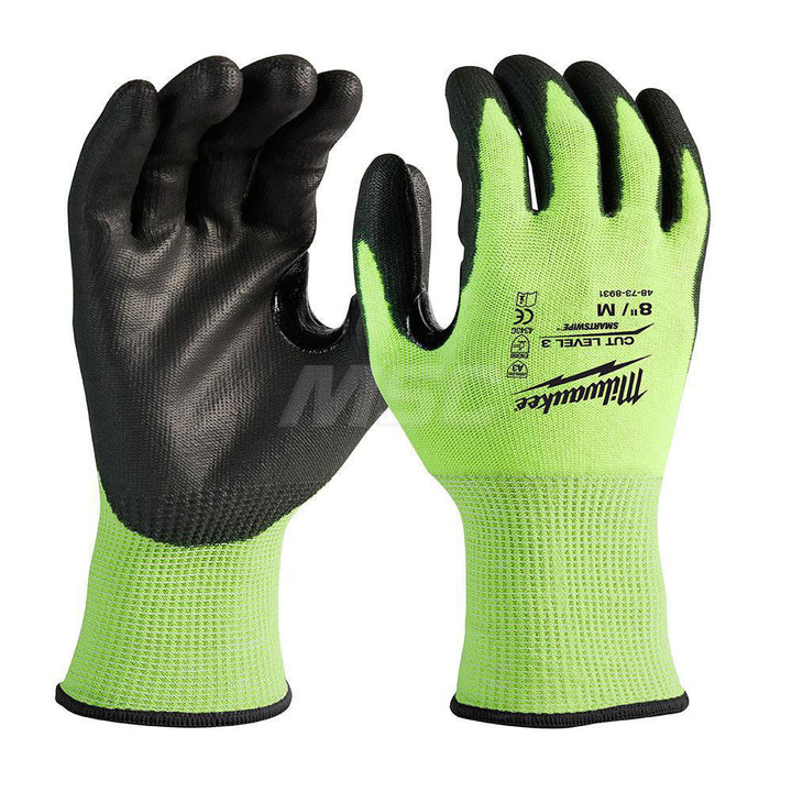 Medium Yellow; Black HPPE Blend; Polyester Cut & Puncture-Resistant Gloves - Milwaukee Tool 48-73-8931