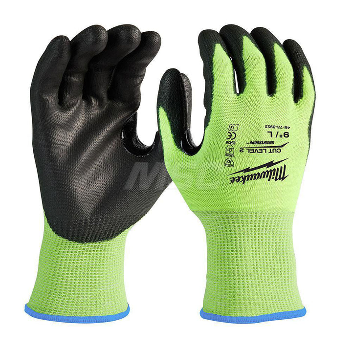 Large Yellow; Black HPPE Blend; Polyester Cut & Puncture-Resistant Gloves - Milwaukee Tool 48-73-8922