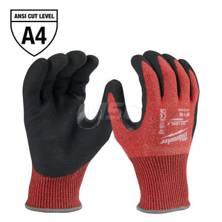 Medium Red; Black HPPE Blend; Nylon Cut & Puncture-Resistant Gloves - Milwaukee Tool 48-22-8946