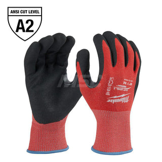 Medium Red; Black Nylon Cut & Puncture-Resistant Gloves - Milwaukee Tool 48-22-8926