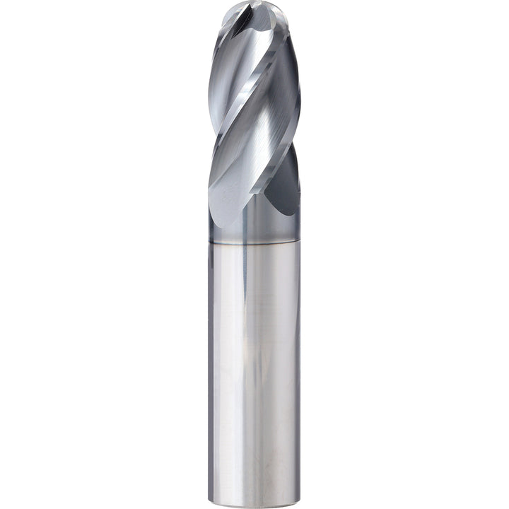 1/2" 4-Flute Solid Carbide Ball End Mill, AlCrN - Supermill 5250980