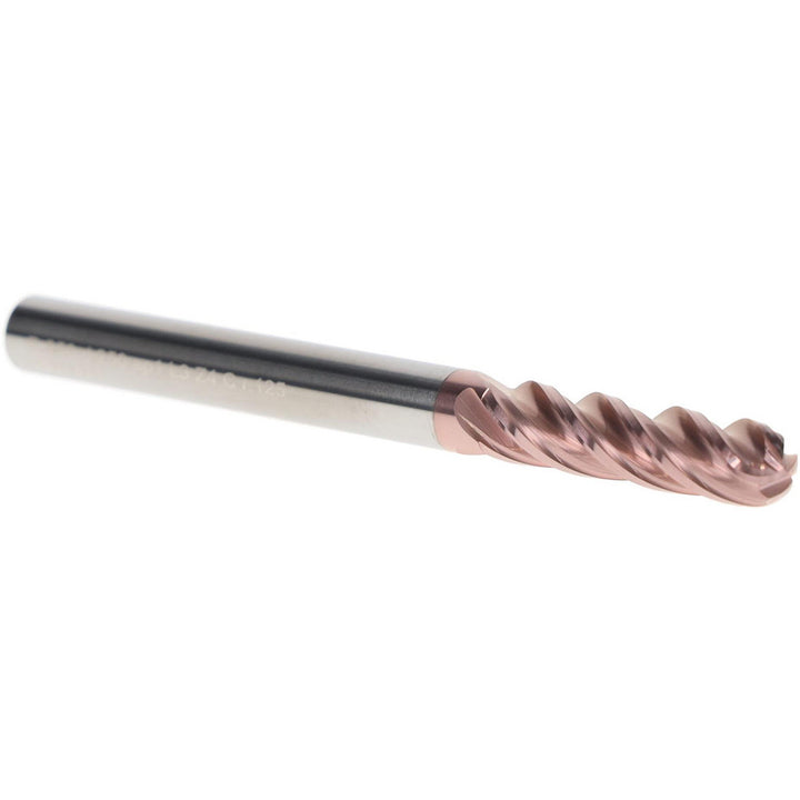 1/4" 4-Flute Solid Carbide Ball End Mill, TiAlCN - Iscar 3398260