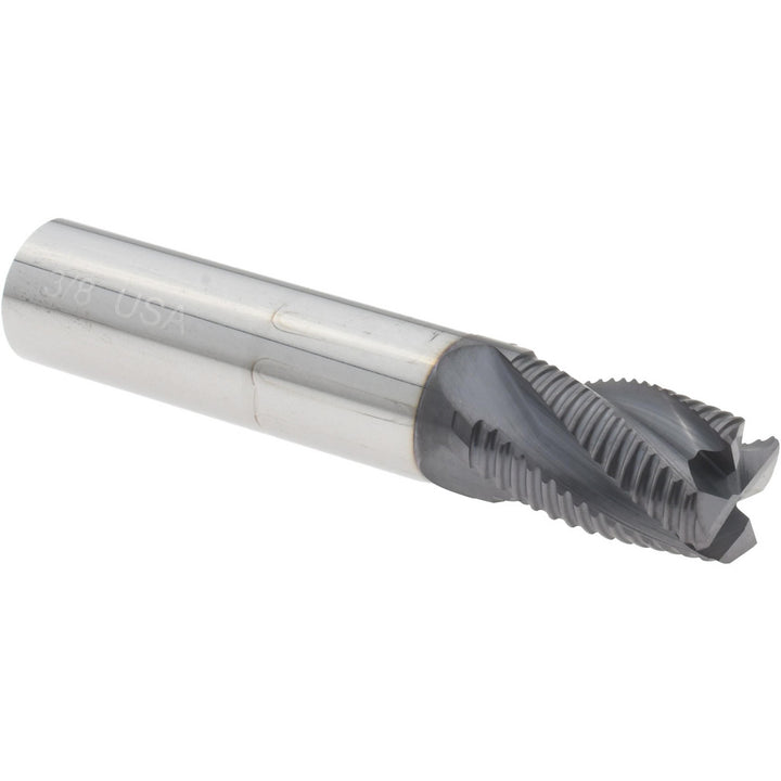 0.375" 4-Flute Solid Carbide Square End Mill, AlTiN - Titan USA TC29324