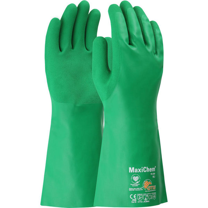 X-Large Green General Purpose Chemical-Resistant Gloves - PIP 76-830/XL