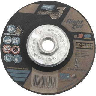 4-1/2 x 1/16" 36-Grit Ceramic Alumina Grinding & Cutoff Wheel - Norton 66252838457