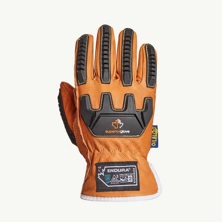 X-Large White Goatskin Cut, Puncture & Abrasion-Resistant Gloves - Superior Glove Works 378GKGVBE-XL