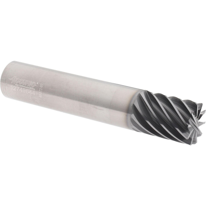 3/4" 10-Flute Solid Carbide Corner Radius End Mill, AlCrTiN - Accupro 317249