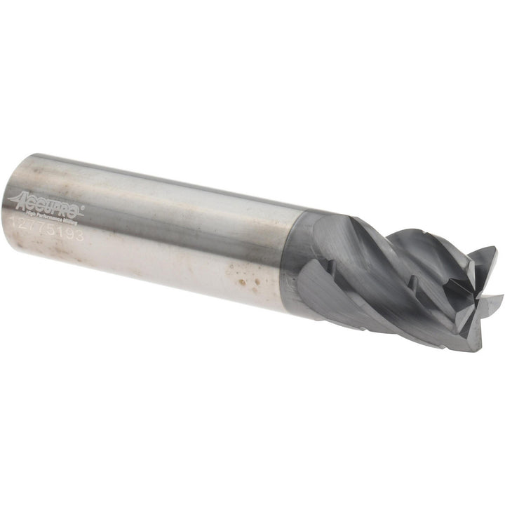 5/8" 5-Flute Solid Carbide Corner Radius End Mill, AlCrTiN - Accupro 95170068