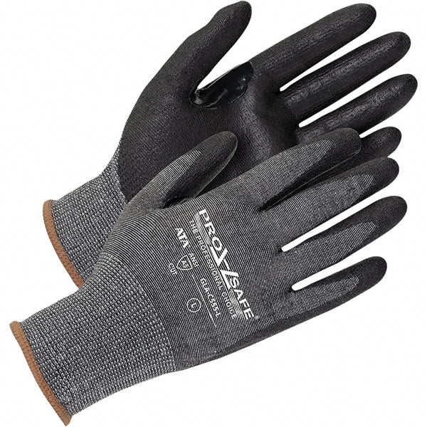 Large Black; Gray ATA; HPPE Cut Resistant Gloves - PRO-SAFE GLA-C555-L