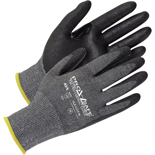 Medium Black; Gray ATA; HPPE Cut Resistant Gloves - PRO-SAFE GLA-C555-M