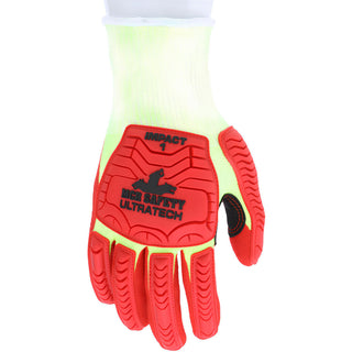 X-Large Red; Lime Hypermax; TPR Cut & Puncture-Resistant Gloves - MCR Safety UT1953XL