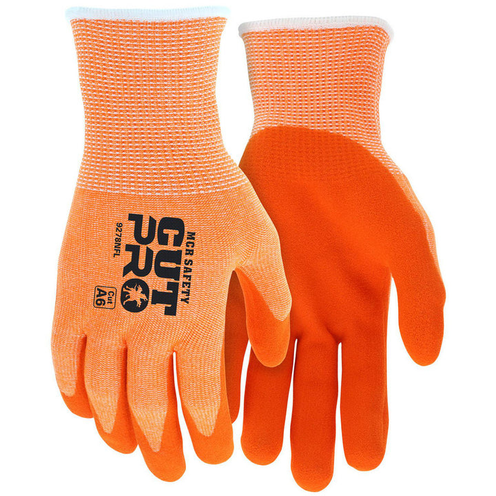 X-Large Orange Hypermax Cut & Puncture-Resistant Gloves - MCR Safety 92730HVXL