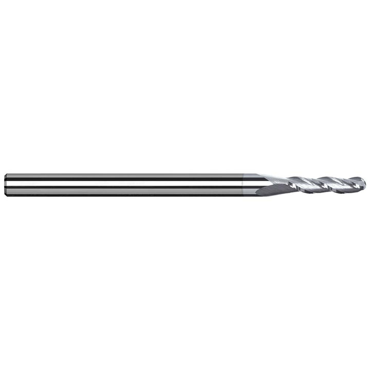 1/4" 3-Flute Solid Carbide Ball End Mill, TiB2 - Harvey Tool 989816-C8