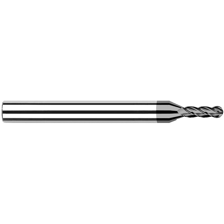 1/2" 4-Flute Solid Carbide Ball End Mill, CVD Diamond - Harvey Tool 999432
