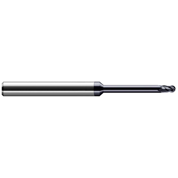 3/16" 4-Flute Solid Carbide Ball End Mill, AlTiN Nano - Harvey Tool 887312-C6