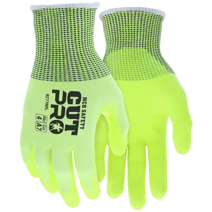 X-Small Lime Hypermax Cut-Resistant Gloves - MCR Safety 9277NFXS