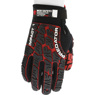 2X-Large Black; Red HPPE Cut, Puncture & Abrasion-Resistant Gloves - MCR Safety PD2909XXL