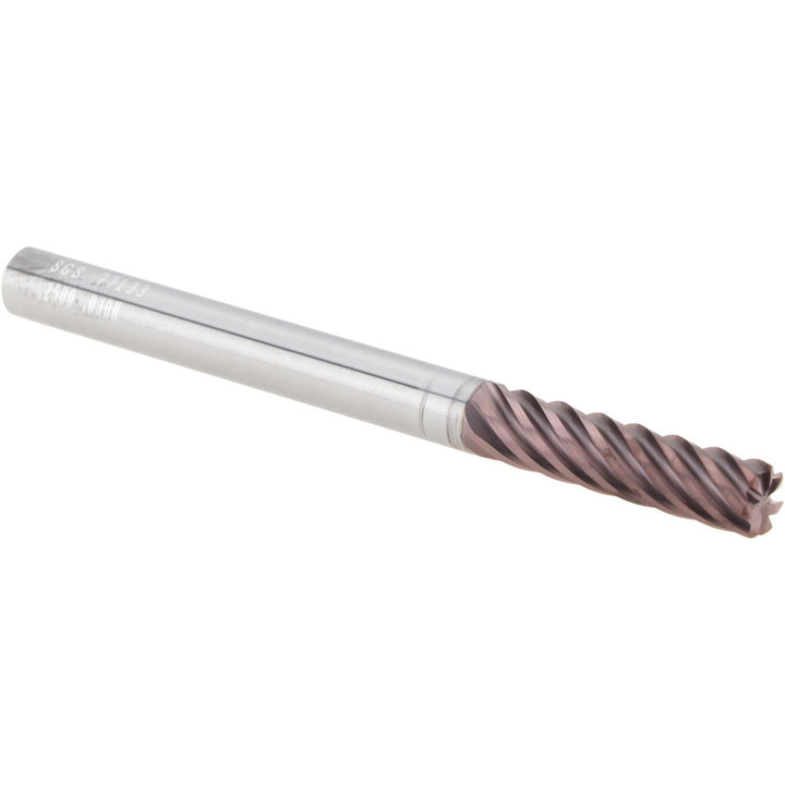 1/4" 7-Flute Solid Carbide Corner Radius End Mill, TM - SGS 77133