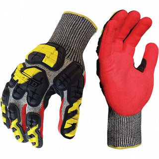 Large Gray HPPE Cut-Resistant; Abrasion Resistant Gloves - ironCLAD INDI-KC5-04-L