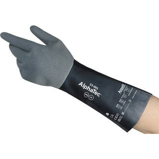 Black General Purpose Chemical Resistant Gloves Gloves - Ansell 53-001/10