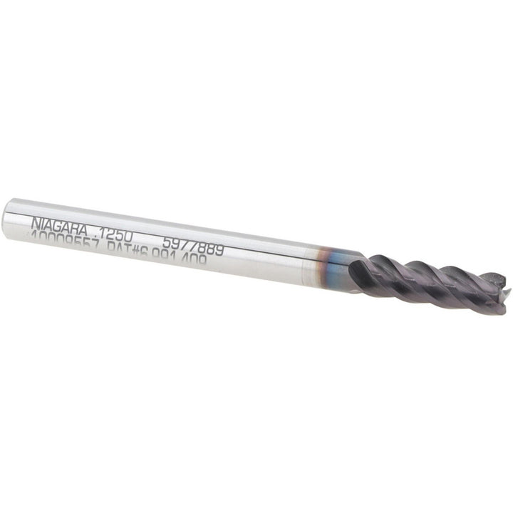 1/8" 4-Flute Solid Carbide Corner Radius End Mill, HTA - Seco 10008557