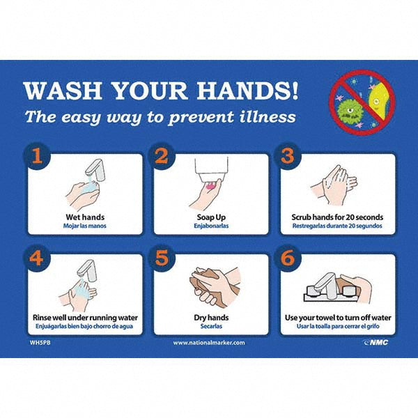 WASH YOUR HANDS! The easy way to prevent illness Sign - AccuformNMC WH5RB