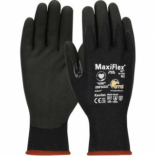 Large Black Kevlar; Nylon; Polyester Cut-Resistant Gloves - ATG 34-1743/L