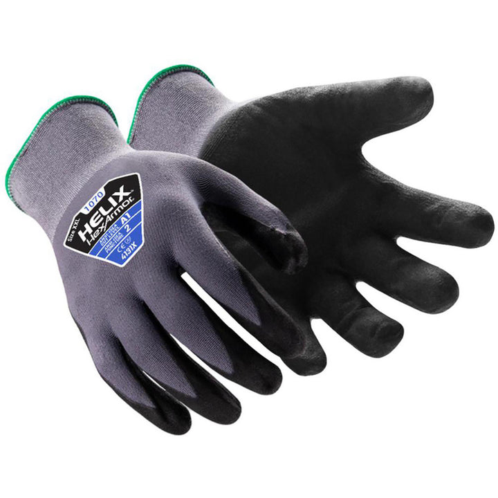 3X-Large Black Nylon; Spandex Cut & Puncture-Resistant Gloves - HexArmor. 1070-XXXL (12)
