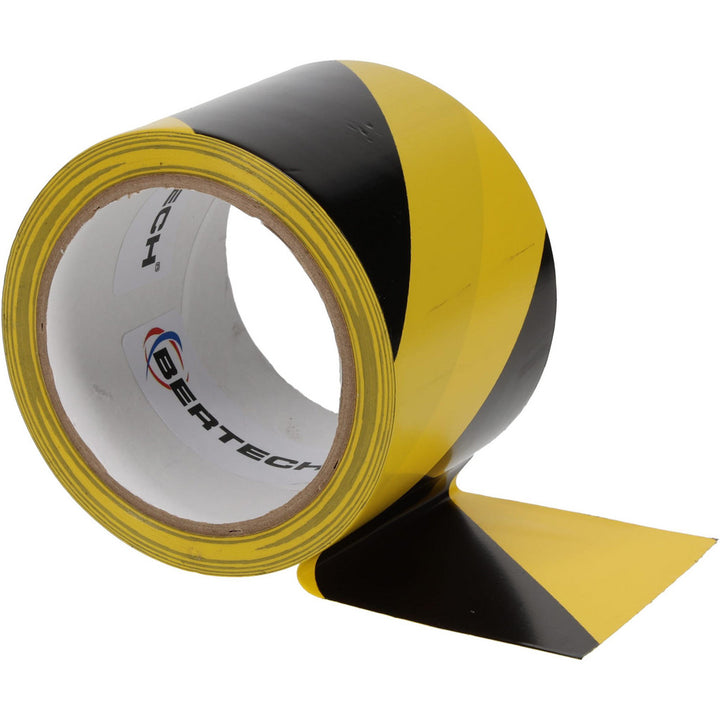 Black; Yellow Safety Tape - Bertech BERST-3BY