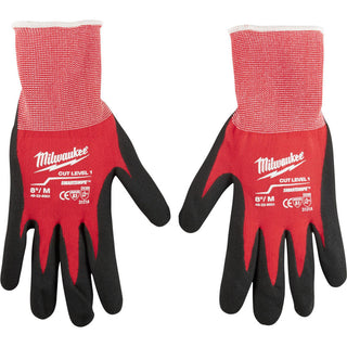 Medium Red; Black HPPE Blend; Nylon Cut & Puncture-Resistant Gloves - Milwaukee Tool 48-22-8901