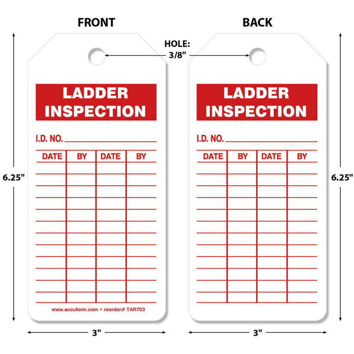 Ladder Inspection Tag - AccuformNMC TAR703
