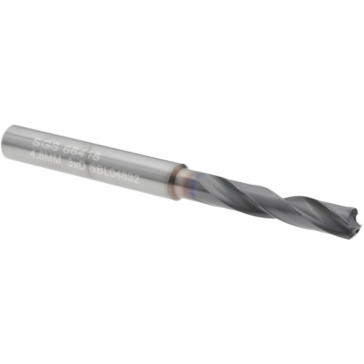 #12 Solid Carbide Screw Machine Drill Bit, Ti-NAMITE-X, 135° point - SGS 66418