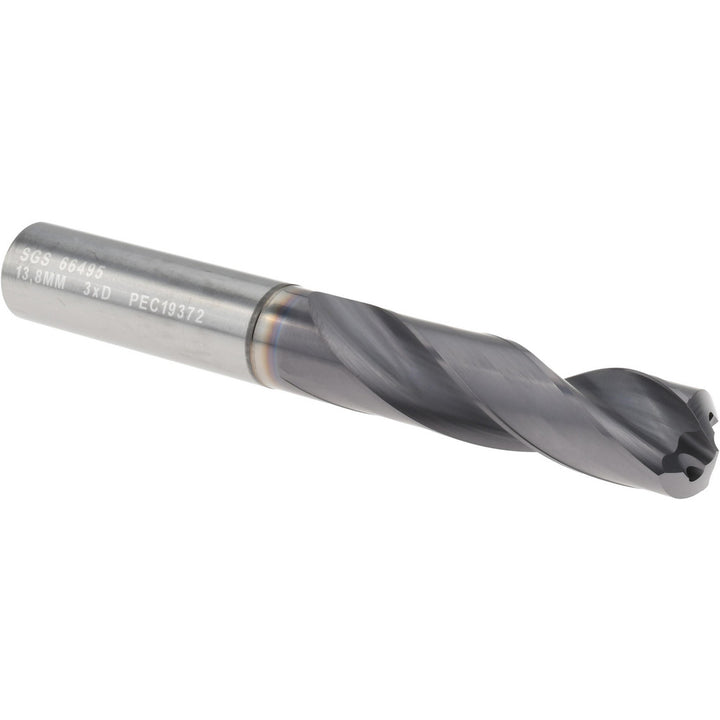 37/64" Solid Carbide Screw Machine Drill Bit, Ti-NAMITE-X, 135° point - SGS 66495