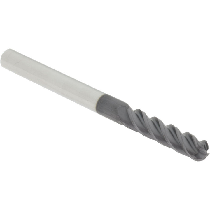 1/8" 4-Flute Solid Carbide Ball End Mill, AlTiN+ - Accupro 14556467
