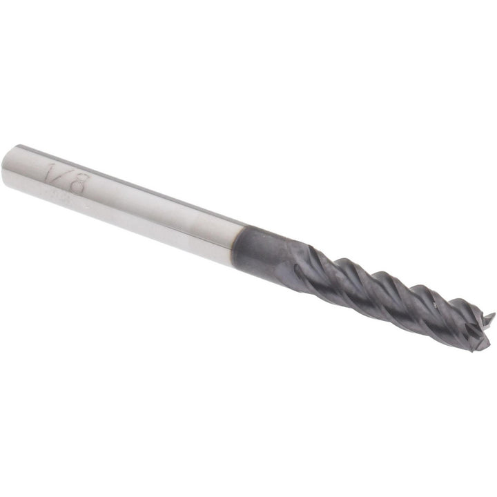 1/8" 4-Flute Solid Carbide Square End Mill, AlTiN+ - Accupro 14556359