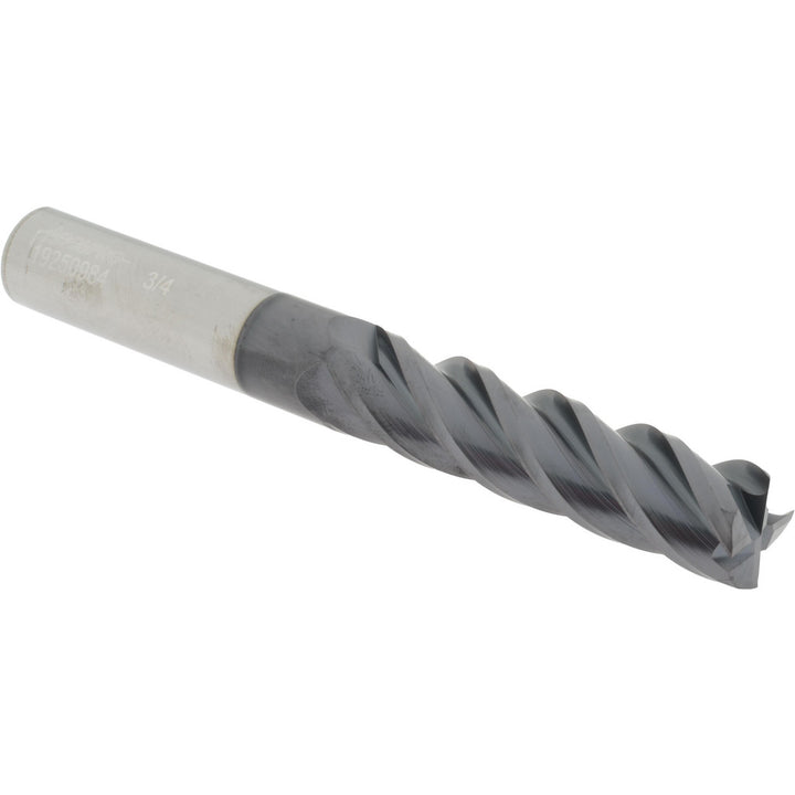 3/4" 4-Flute Solid Carbide Square End Mill, AlTiN+ - Accupro 14556462