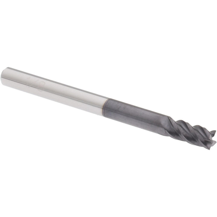 1/8" 4-Flute Solid Carbide Square End Mill, AlTiN+ - Accupro 14556355