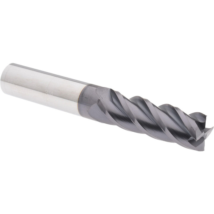 3/4" 4-Flute Solid Carbide Square End Mill, AlTiN+ - Accupro 14556460