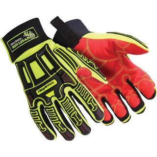 Large High-Visibility Yellow; Black; Red TP-X; IR-X Cut & Puncture-Resistant; Impact-Resistant Gloves - HexArmor. 2021X-L (9)