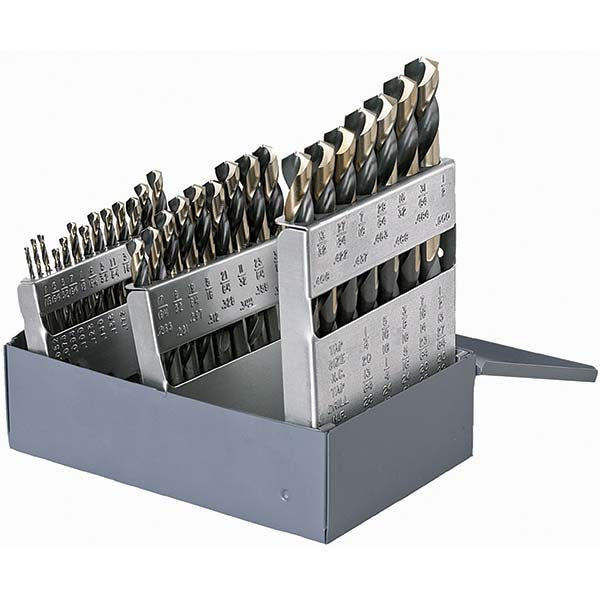 High-Speed Steel Drill Bit, Gold, 135° point - Cle-Line C74059